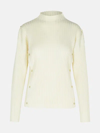 Colorush 'kanye' White Cotton Blend Sweater