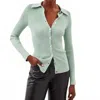Colorush Kenny Rib Polo Shirt In Mermaid In Green