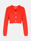 Colorush 'koa' Red Cashmere Cardigan In Red