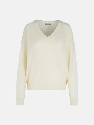Colorush 'malibu V 2.0' White Cashmere Sweater