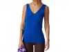 Colorush Marcel V Neck Tank In Ocean Blue In Blue