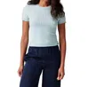 Colorush Maria Rib Tee In Mermaid In Blue