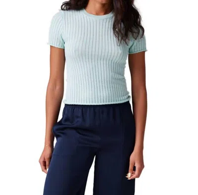 Colorush Maria Rib Tee In Mermaid In Blue