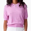 Colorush Nicola Polo Sweater In Violetta In Pink