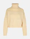 Colorush 'plushy' Cashmere Cream Turtleneck Sweater In Cream