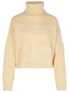 Colorush 'plushy' Cashmere Cream Turtleneck Sweater In Beige