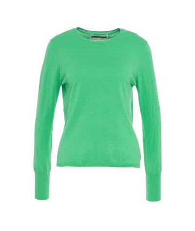 Colorush Ribbed Knit Jumper 'clio' With Tailored Fit In Green
