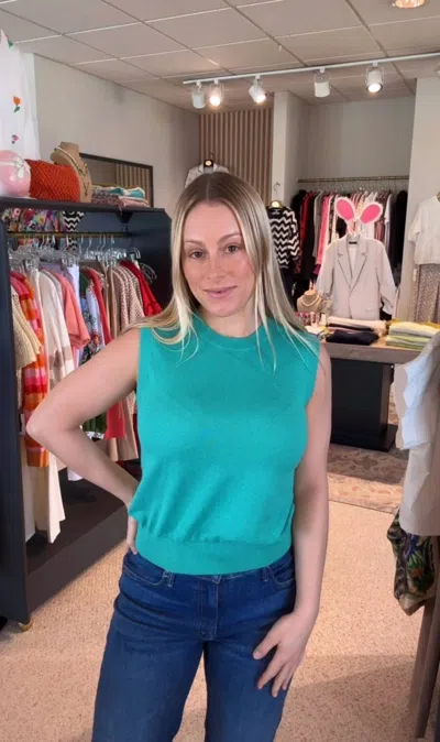 Colorush Shaka Tank Top In Jade In Blue