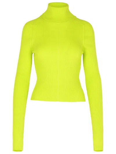 Colorush 'diana' Green Cotton Blend Turtleneck Jumper