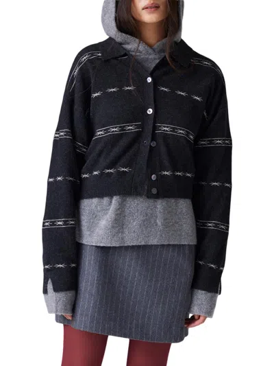 Colorush Women's Cashmere Button-front Cardigan In Blue