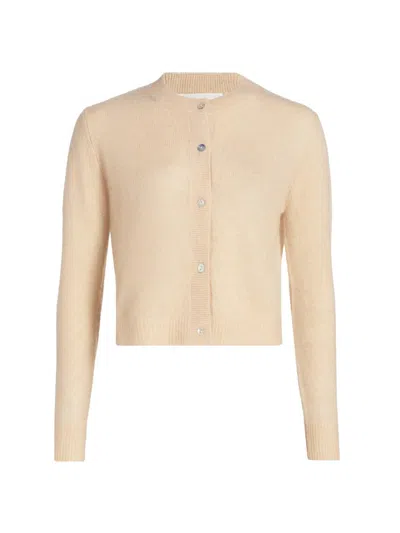 Colorush Women's Cashmere-silk Crewneck Cardigan In Neutral