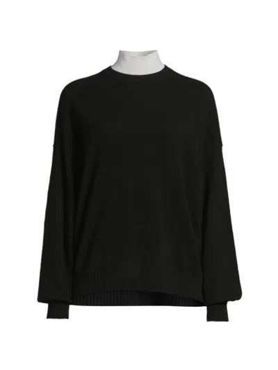Colorush Women's Crush Dual Cashmere Sweater In Black