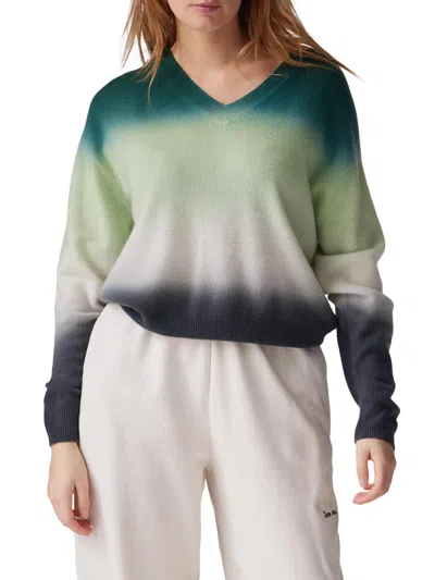 Colorush Women's Dip Dye Malibu Cashmere Sweater In Multi
