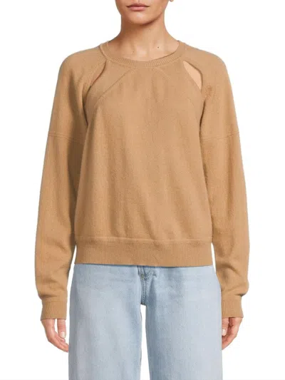 Colorush Women's Palooza Cut-out Cashmere Sweater In Brown