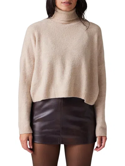 Colorush Women's Wool Boucle Turtleneck Sweater In Neutral