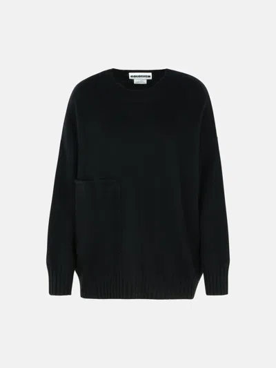 Colorush 'ziggy Boyfriend' Black Cashmere Blend Sweater