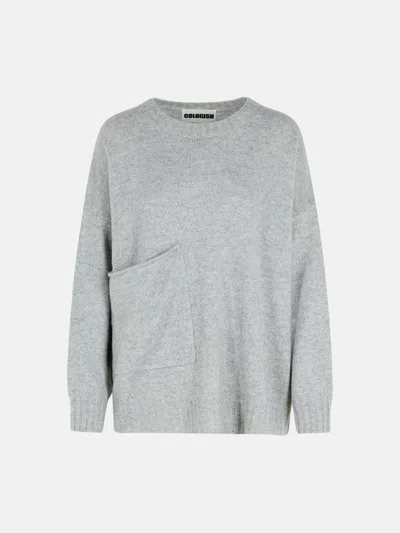Colorush 'ziggy Boyfriend' Grey Cashmere Blend Sweater
