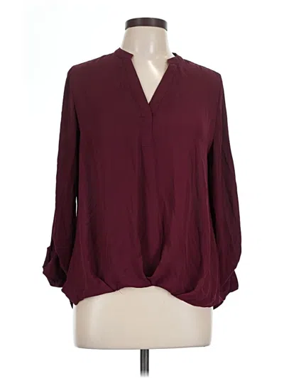 Pre-owned Colosseum Athletics Long Sleeve Blouse In Burgundy