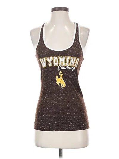 Pre-owned Colosseum Athletics Tank Top Brown Halter Neckline Tops