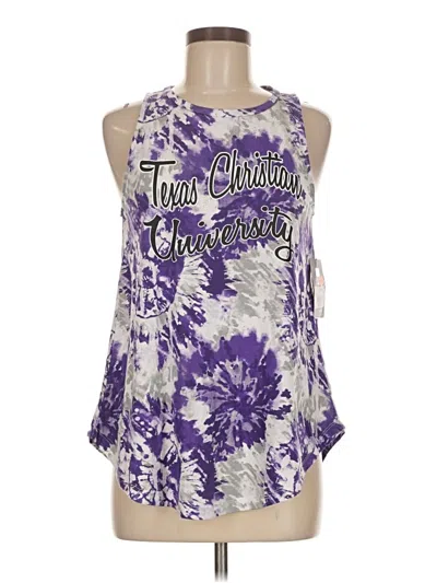 Pre-owned Colosseum Athletics Tank Top Purple Halter Neckline Tops