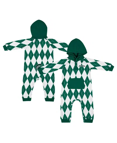 Colosseum Kids' Baby Boys And Girls 2-piece Green Michigan State Spartans The Dealio Hoodie And Romper