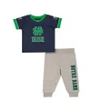 Colosseum Baby Boys And Girls 2-piece Newborn Notre Dame Fighting Irish Nothing But The Hits Football Set In Multi