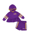 Colosseum Baby Boys And Girls 2-piece Purple Lsu Tigers Spoonful Full-zip Hoodie Shorts Set In Purple