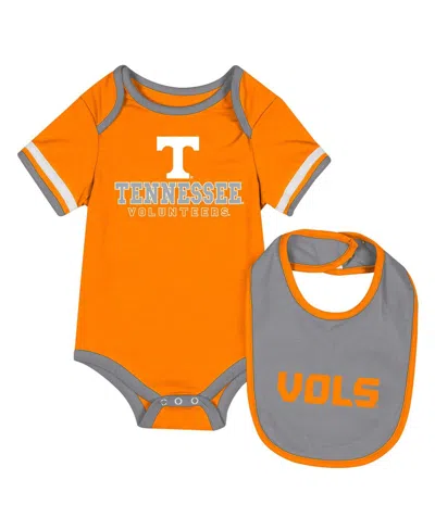 Colosseum Kids' Baby Boys And Girls 2-piece Tennessee Orange Tennessee Volunteers Bodysuit And Bib Set