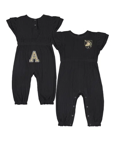 Colosseum Kids' Baby Boys And Girls Black Army Black Knights Beautopia Waffle Knit Romper In Blue
