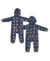 COLOSSEUM BABY BOYS AND GIRLS COLOSSEUM NAVY ILLINOIS FIGHTING ILLINI FULL-ZIP PLAID HOODIE LONG SLEEVE JUMPER