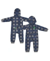 COLOSSEUM BABY BOYS AND GIRLS COLOSSEUM NAVY NOTRE DAME FIGHTING IRISH FULL-ZIP PLAID HOODIE LONG SLEEVE JUMPE