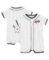 COLOSSEUM BABY BOYS AND GIRLS COLOSSEUM WHITE TEXAS LONGHORNS PINSTRIPE DUSTY ROMPER