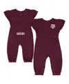 Colosseum Baby Boys And Girls Maroon Texas A&m Aggies Beautopia Waffle Knit Romper In Burgundy