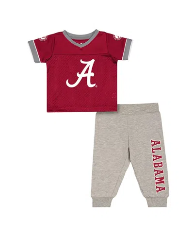 Colosseum Kids' Baby Boys And Girls Newborn 2-piece Alabama Crimson Tide Nothing But The Hits Football Set In Red