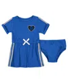 Colosseum Girls Newborn & Infant  Royal Duke Blue Devils Xur Dress And Bloomer Set In Royal