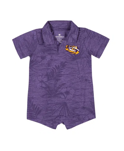Colosseum Baby Boys And Girlsâ Purple Lsu Tigers Fern Romper