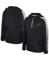 Colosseum Big Boys And Girls Black Purdue Boilermakers Lumen Long Sleeve Quarter-zip Hooded Windshirt In Black
