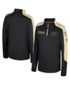 Colosseum Big Boys And Girls Black Purdue Boilermakers Oht Military Appreciation Cyclone Quarter-zip Windshirt In Black