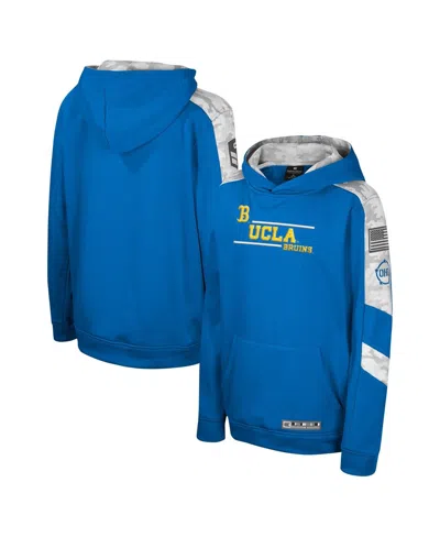 Colosseum Big Boys And Girls Blue Ucla Bruins Oht Appreciation Cyclone Digital Camo Pullover Hoodie