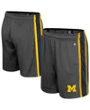 Colosseum Big Boys And Girls Charcoal Michigan Wolverines Ripple Shorts In Charcoal