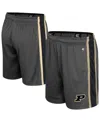 Colosseum Big Boys And Girls Charcoal Purdue Boilermakers Ripple Shorts