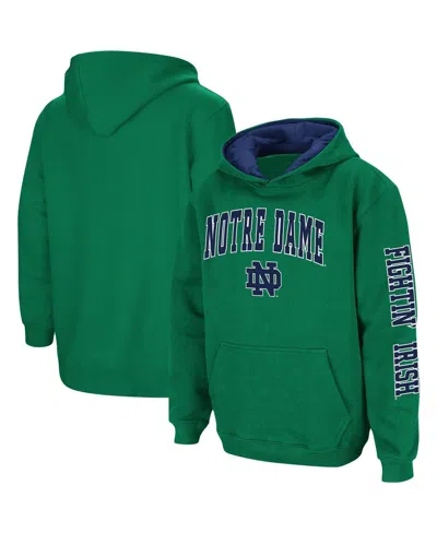 Colosseum Kids' Big Boys And Girls  Kelly Green Notre Dame Fighting Irish 2-hit Team Pullover Hoodie