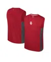 Colosseum Big Boys And Girls Crimson Oklahoma Sooners Smak Talk Sleeveless T-shirt In Red