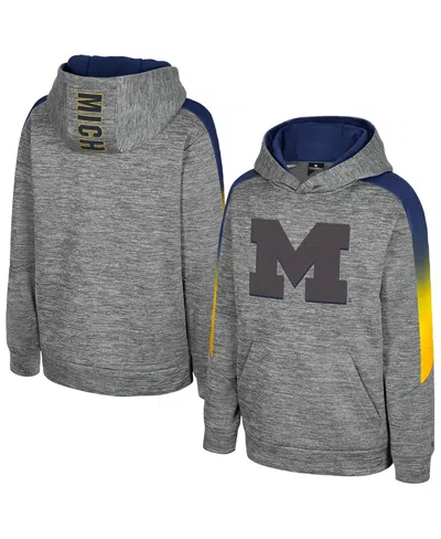 Colosseum Kids' Big Boys And Girls Gray Michigan Wolverines The Gang Hoodie