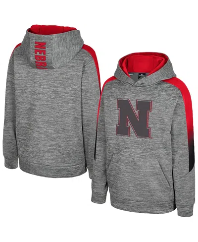 Colosseum Kids' Big Boys And Girls Gray Nebraska Huskers The Gang Hoodie