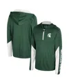 Colosseum Big Boys And Girls Green Michigan State Spartans Hansel Quarter-zip Hoodie In Green
