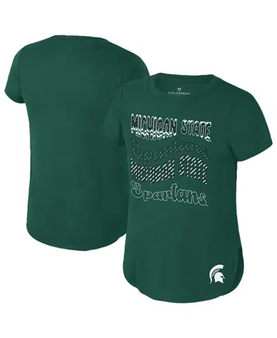 Colosseum Kids' Big Boys And Girls Green Michigan State Spartans Rogan T-shirt