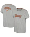 Colosseum Big Boys And Girls Heather Gray Texas Longhorns Airball Baseball T-shirt In Heather Gray