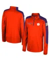 Colosseum Big Boys And Girls Orange Clemson Tigers Oht Military Appreciation Cyclone Quarter-zip Windshirt In Orange