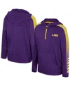 Colosseum Big Boys And Girls Purple Lsu Tigers Lumen Long Sleeve Quarter-zip Windshirt In Purple